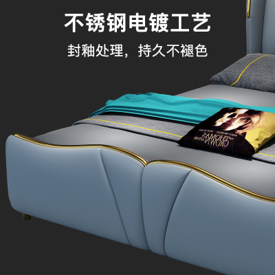 新中式全簡(jiǎn)約現(xiàn)代實(shí)木床